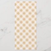 Menu de la partie de Baby shower Goose & En vichy (Dos)