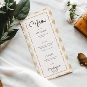 Menu de la partie de Baby shower Goose & En vichy