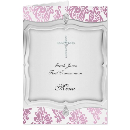Menu de la première communion 2 (Devant)