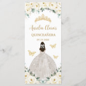 Menu de la Princesse Fleur de Rose en Ivoire Blanc (Dos)