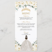 Menu de la Princesse Fleur de Rose en Ivoire Blanc (Devant)
