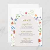 Menu de la réception de mariage champêtre aux fleu (Devant / Derrière)