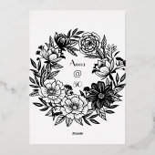 Menu de la soirée Élégance Florale (Verso)