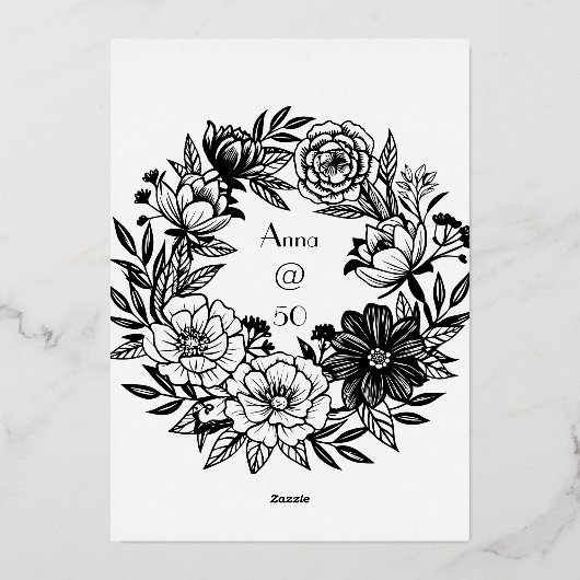 Menu de la soirée Élégance Florale (Verso)