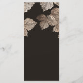Menu de l'automne rustique feuilles brun foncé et  (Dos)