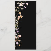 Menu de l'événement Mariage Fleurs noires Décor de (Dos)