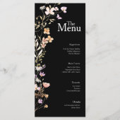 Menu de l'événement Mariage Fleurs noires Décor de (Devant)