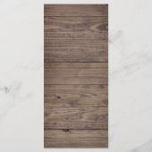 Menu de liège à vin rustique (Dos)