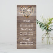 Menu de liège à vin rustique (Debout devant)