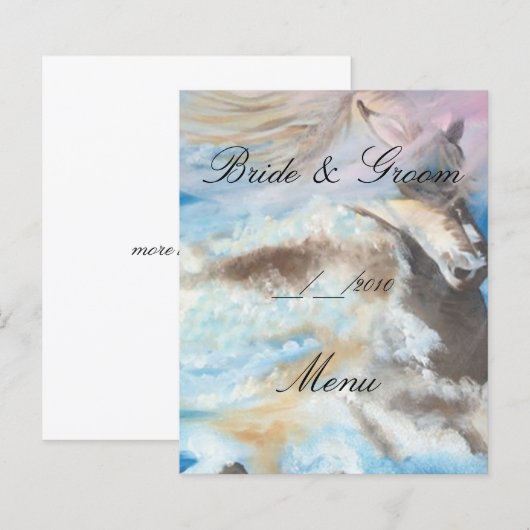 Menu de mariage (Devant / Derrière)