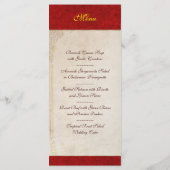Menu de mariage (Dos)