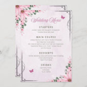 Menu de mariage (Devant / Derrière)