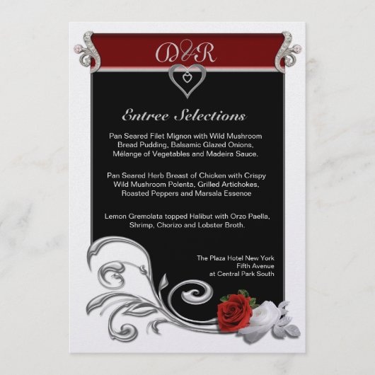 Menu de mariage (Devant)