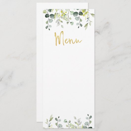 Menu de mariage (Devant / Derrière)