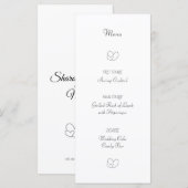 Menu de mariage (Devant / Derrière)