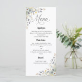 Menu de mariage à la fleur sauvage éternelle (Debout devant)