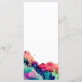 Menu de mariage à la typographie avec aquarelle co (Dos)