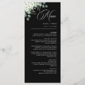 Menu de mariage à la verdure émeraude moderne (Devant)