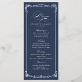 Menu de mariage à l'écriture classique avec cadre (Devant)