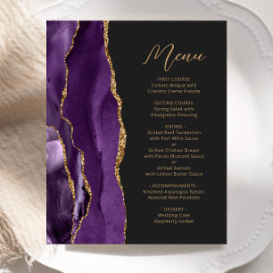 Menu de mariage à l'écriture manuscrite Budget Pur
