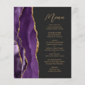 Menu de mariage à l'écriture manuscrite Budget Pur (Devant)