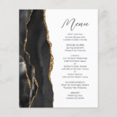 Menu de mariage à l'écriture manuscrite en agate n (Devant)
