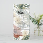 Menu de mariage à l'hibiscus de l'ananas tropical (Debout devant)
