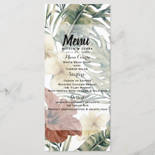 Menu de mariage à l'hibiscus de l'ananas tropical