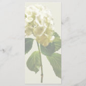 Menu de mariage à l'hydrangea blanc simple (Dos)