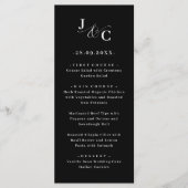 Menu de mariage à monogramme esperluette (Devant)