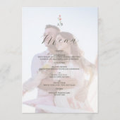 Menu de mariage à monogramme photo (Devant)