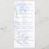 Menu de mariage à monogramme ruban rose bleu (Dos)