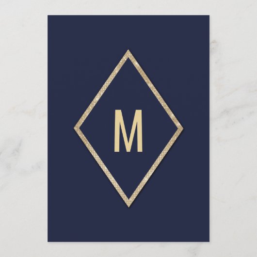 Menu de mariage à paillettes et strass fausses ble (Dos)