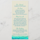 Menu de mariage à paillettes peint moderne (Dos)