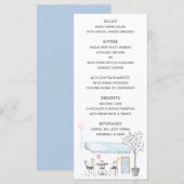 Menu de mariage à Paris aquarelle (Devant / Derrière)