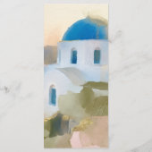 Menu de mariage à Santorin aquarelle (Dos)