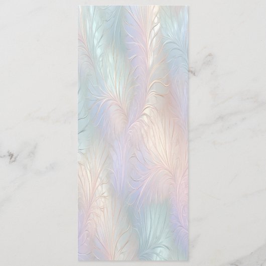 Menu de Mariage Abstrait moderne Iridescente (Dos)