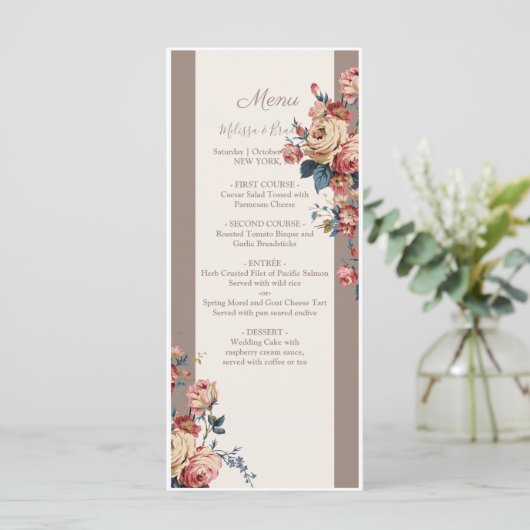 Menu de mariage adoré (Debout devant)