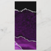 Menu de mariage Agate Violet et Argent (Dos)