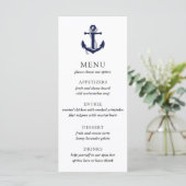 Menu de mariage Ancre Naútico (Debout devant)