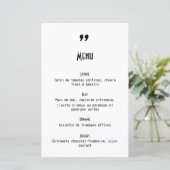 Menu de mariage Apostrophe (Debout devant)
