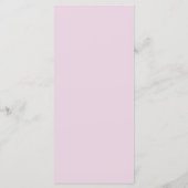 Menu de mariage aquarelle florale rose rustique (Dos)
