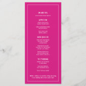 Menu de mariage aquarelle rose lily (Devant)