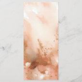 Menu de mariage aquarelle RoseGold (Dos)