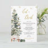 Menu de mariage Arbre de Noël (Debout devant)