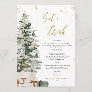 Menu de mariage Arbre de Noël