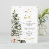 Menu de mariage Arbre de Noël (Debout devant)
