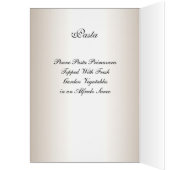 Menu de mariage Argent (Intérieur (Gauche))