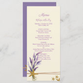 Menu de mariage assez simple en étoile de mer (Devant / Derrière)