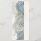 Menu de mariage au eucalyptus gris bleu (Dos)